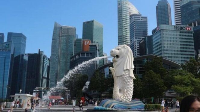 
 Patung singa ikonik Singapura. Foto: Istimewa