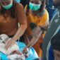 Bayi ditemukan di dekat panti asuhan di Sei Lekop Bintan. Foto: Istimewa