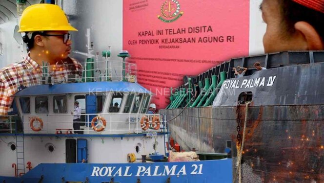 
 Kapal milik tersangka korupsi Surya Darmadi disita Kejagung. Foto: Dok Kejari Batam