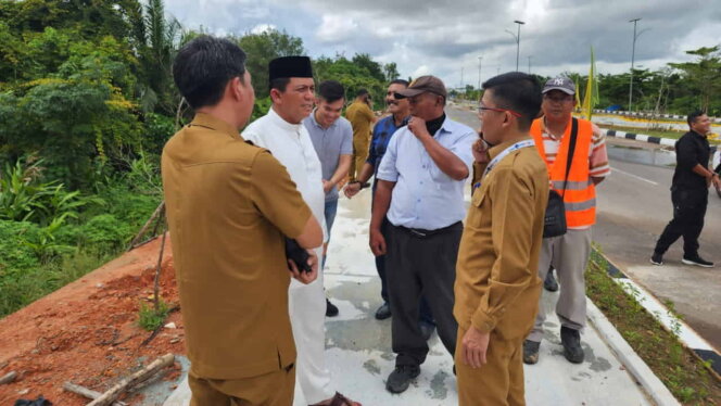 
					Gubernur Ansar saat meninjau pedestrian Bandara RHF Tanjungpinang. Foto: Istimewa