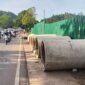 Gorong gorong sudah disiapkan untuk perbaiki jalan ambrol di Tembesi