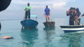 mayat pria ditemukan mengapung di kawasan perairan Pulau Sore, Tanjungpinang. Foto: Istimewa