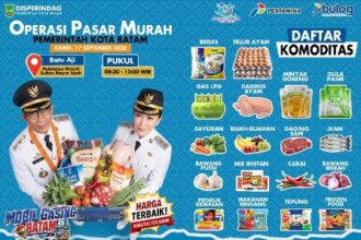 Operasi Pasar Murah Batam 15-17 September 2026.